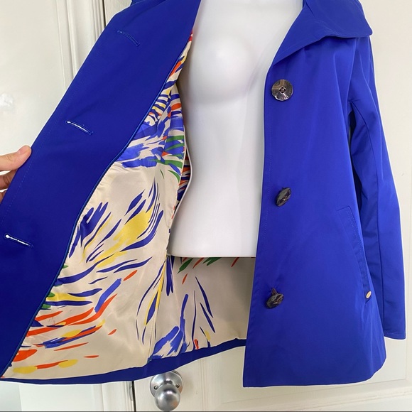 Ellen Tracy royal blue rain coat jacket XS - Picture 5 of 9